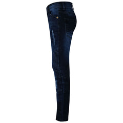 Kids Boys Stretchy Jeans Ripped Drape Panel Denim Pants Trousers New Age 5-13 Yr