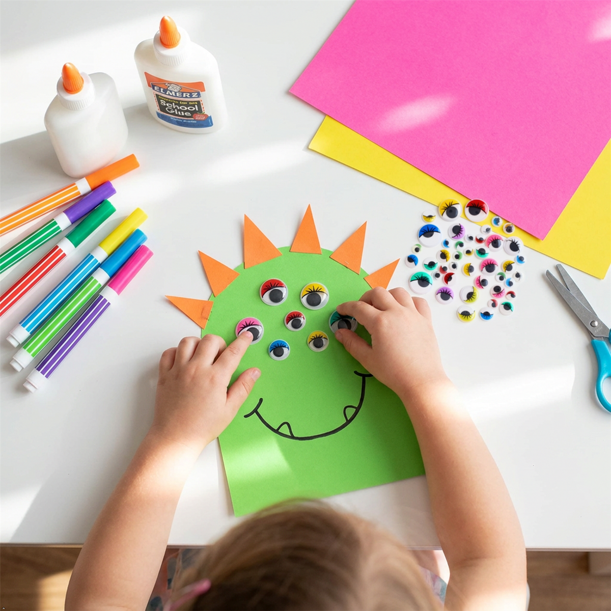 50PC Googly Wiggle Eyes Assorted Sizes Colours Craft DIY Art Kids School Pack