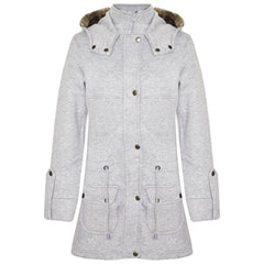 GIRLS COAT KIDS FLEECE PARKA JACKET LONG FAUX FUR HOODED SUMMER COATS AGE 7-13Y