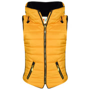 A2Z 4 Kids Kids Girls Boys Designer's Mustard Sleeveless Hooded Padded Quilted Puffer Bubble Gilet Bodywarmer Jackets New Age 5 6 7 8 9 10 11 12 13 Years