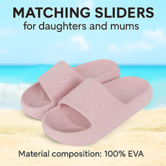 A2Z Kids Matching Mum Daughter Sliders Soft EVA Non Slip Shower Pool Slippers