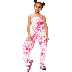 Kids Girls Jumpsuit Tie Dye Print Trendy Fahsion Playsuit All In One Jumpsuits