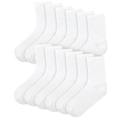 Kids Boys Girls Back to School Cotton Rich Plain Ankle School Socks Pack 6