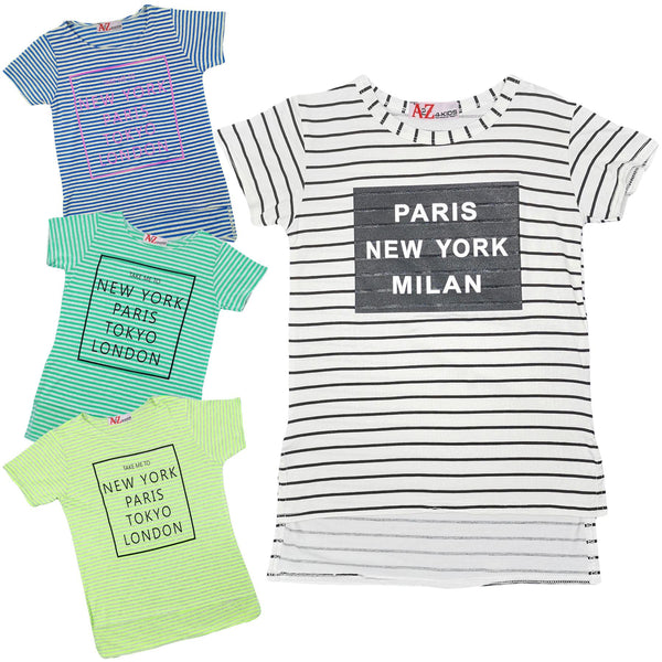 Kids Girls T-Shirt Soft Tank Top Tees Casual Tops Children New Age 7-13 Years