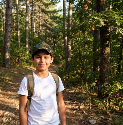 Boys True Camo Baseball Cap Kids Cotton Adjustable Summer Peak Hat Age 3-12