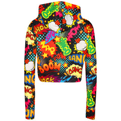 Kids Girls Wow Bang Boom Hooded Crop Top T Shirt Legging Lounge Wear Set 7-13 Yr