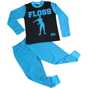 A2Z 4 Kids Boys Girls Pajamas Designer's Blue PJS Floss A2Z Print Contrast Sleeves Pyjamas Xmas Stylish Loungewear Nightwear Outfit PJS Sets New Age 2 3 4 5 6 7 8 9 10 11 12 13 Years