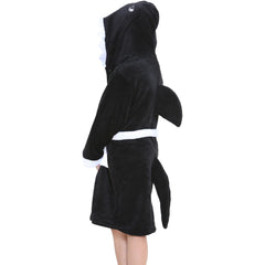 A2Z 4 Kids Super Soft 3D Shark Animal Hooded Bathrobe Dressing Gown Beach Robe