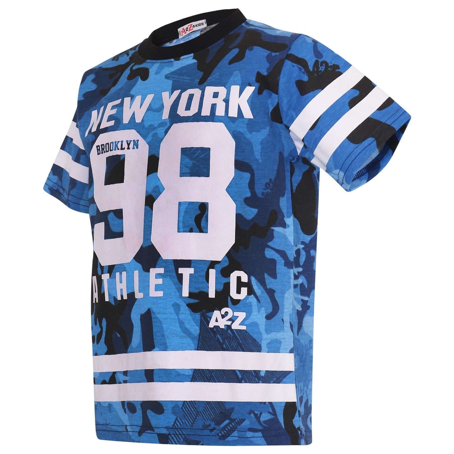 Boys Top Kids New York Brooklyn 98 Camouflage T Shirt Tops & Trouser Set 7-13 Yr