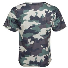 Kids Boys Active T Shirts Camouflage Sports Short Sleeves Summer Tops T-Shirts