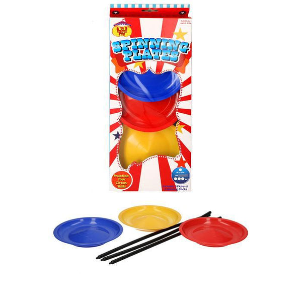A2Z 4 Kids 3 Spinning Plates Sticks Set Learn Balancing Juggling Circus Trick