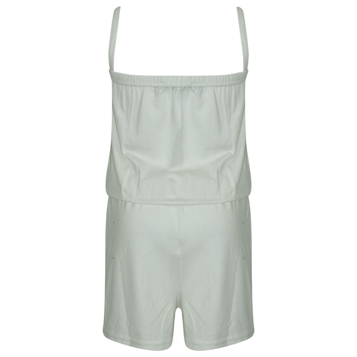 Girls Jumpsuit Kids Plain Color Trendy Playsuit All In One Jumpsuits 5-13 Years