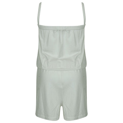 Girls Jumpsuit Kids Plain Color Trendy Playsuit All In One Jumpsuits 5-13 Years