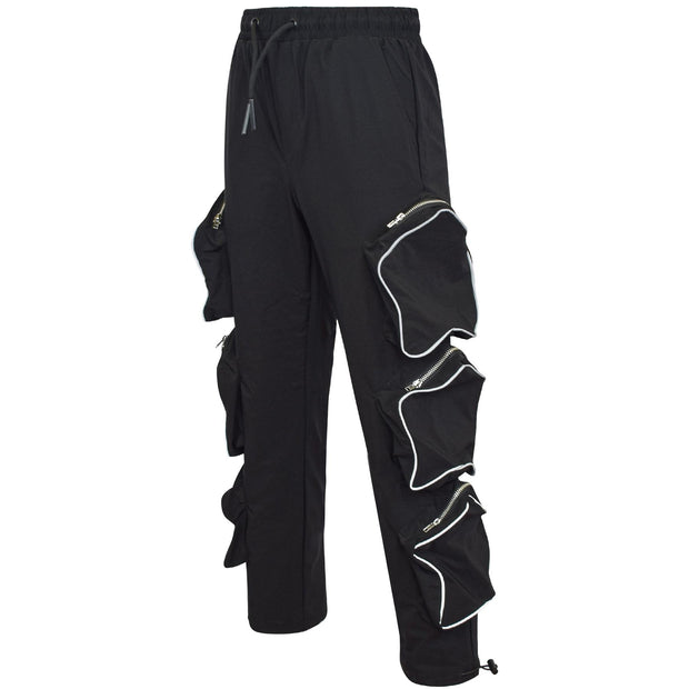 Kids Girls Cargo Trousers Elasticated Waist Comfortable Joggers Casual Pants