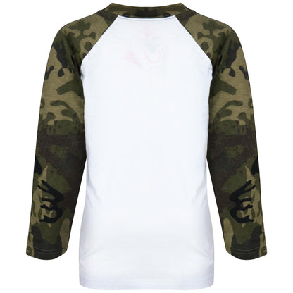 Kids Boys Girls T Shirts Plain Baseball Long Raglan Sleeves Sports Tees 2-13 Yrs