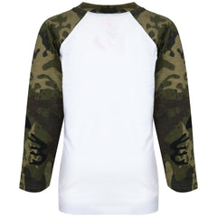Kids Boys Girls T Shirts Plain Baseball Long Raglan Sleeves Sports Tees 2-13 Yrs