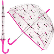 A2Z Ladies Transparent Dome Umbrella Wind and Rain Resist Outdoor Travel Brolly - A2Z 4 Kids