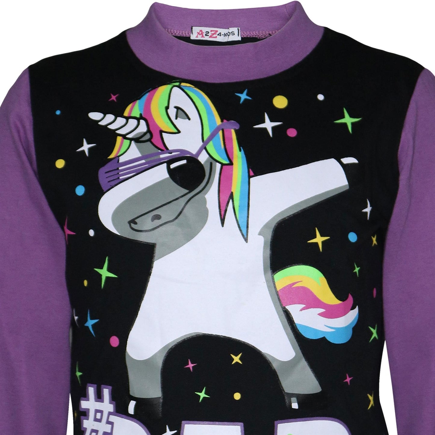 Kids Girls Pyjamas Dabbing Unicorn #Dab Floss Lounge Wear Nightwear PJS 5-13 Yrs