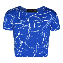 Girls Top Kids Splash Print Stylish Crop Top & Fashion Legging Set Age 7-13 Year