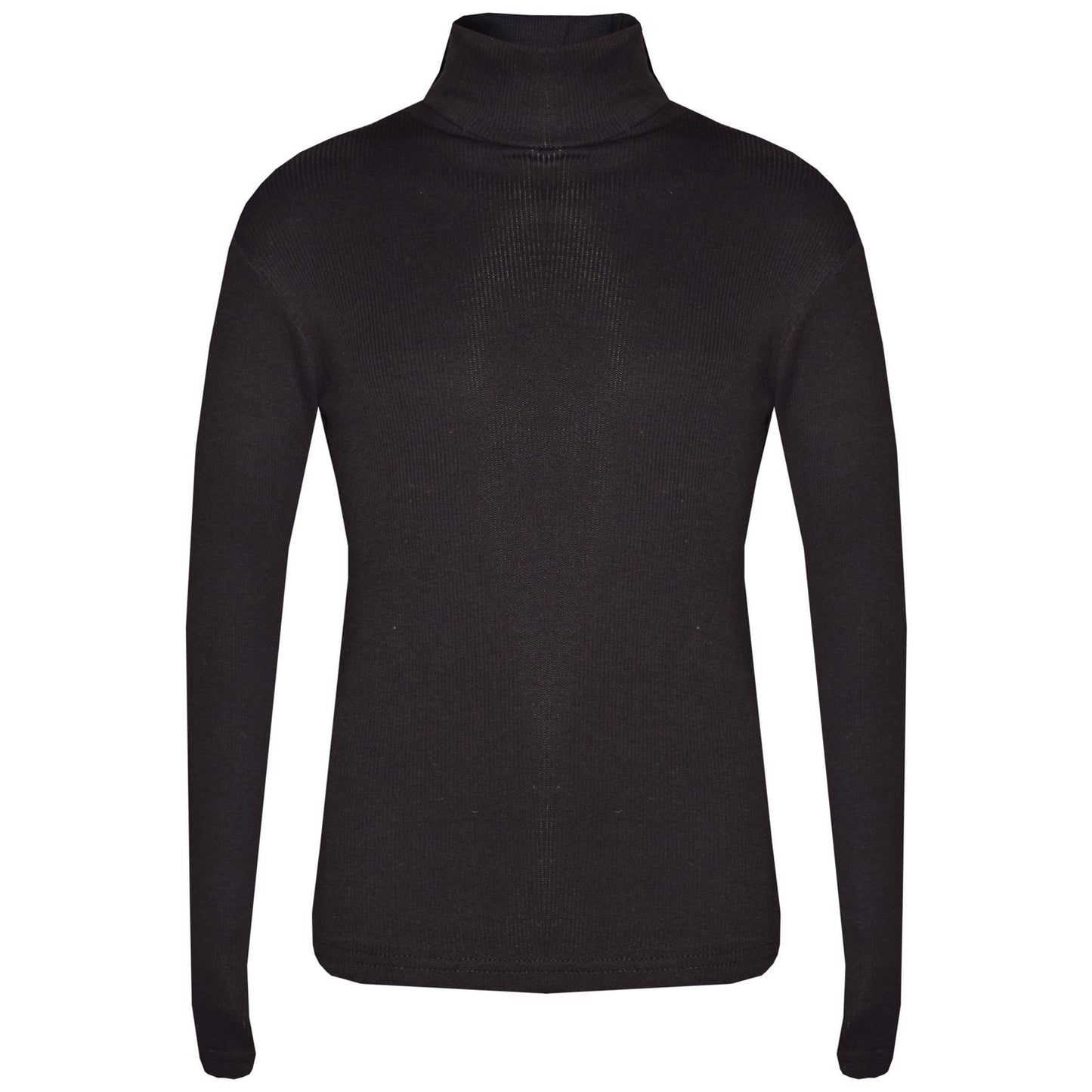 Kids Girls Polo Neck T Shirt Thick Cotton Turtleneck Jumper Long Sleeve Top 2-13