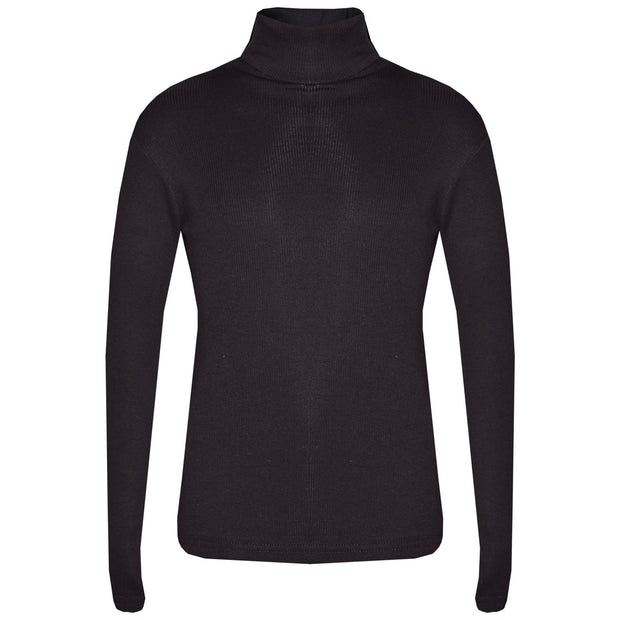 Kids Girls Polo Neck T Shirt Thick Cotton Turtleneck Jumper Long Sleeve Top 2-13