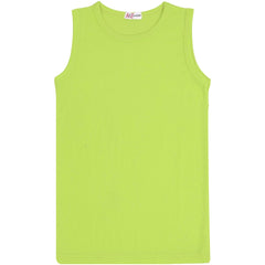 Girls Ribbed Vest  Kids Stylish Top Fashion T Shirt Age 5 6 7 8 9 10 11 12 13 Yr