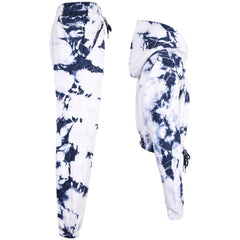 Kids Tie Dye Tracksuit Gym Cropped Hoodie Sweatpants Cord Set Girls Age 5-13