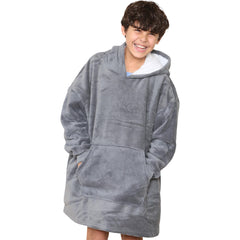 Kids Girls Boys Ultra Soft Oversized Hoodie Snuggle Plush Sherpa Fleece Lining