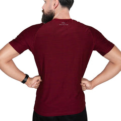 A2Z Mens Marl Round Neck T-Shirt HNL Projection Printed Short Sleeves T Shirt