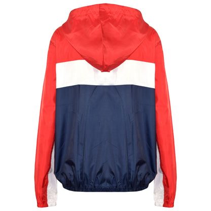 Kids Boys Girls Windbreaker Contrast Block Hooded Jackets Rain Mac Raincoat 5-13