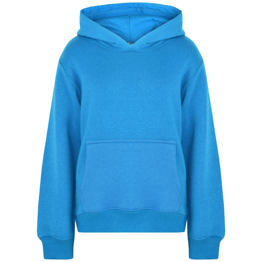 A2Z 4 Kids Girls Boys Sweat Shirt Tops Designer's Casual Plain Blue Pullover Sweatshirt Fleece Hooded Jumper Coats New Age 2 3 4 5 6 7 8 9 10 11 12 13 Years