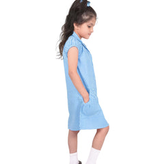Kids Pack of 2 Girls Dress Breathable with Matching Scrunchies Age 3-14 Years