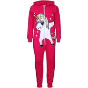 A2Z 4 Kids Kids Girls 100% Cotton Onesie Pink Dabbing Unicorn & Starts Print All In One Jumpsuit Playsuit Nightwear New Age 5 6 7 8 9 10 11 12 13 Years