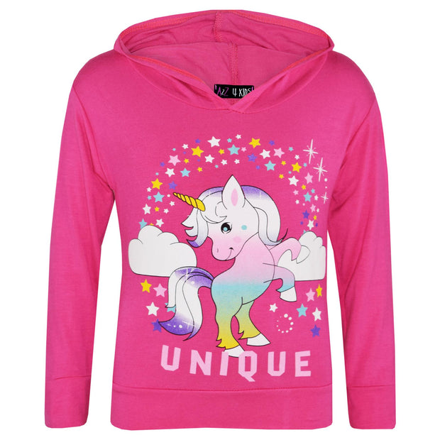 A2Z 4 Kids Girls Dabbing Unicorn Unique Tracksuit Kids Designer's Rainbow Floss Hooded Pink Top & Legging Lounge Wear New Age 7 8 9 10 11 12 13 Years