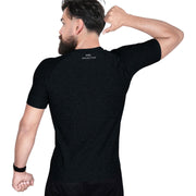 A2Z Mens Marl Round Neck T-Shirt HNL Projection Printed Short Sleeves T Shirt