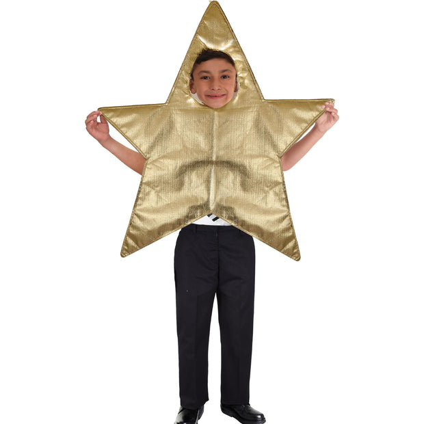 A2Z 4 Kids Xmas Nativity Star Costume Kids Christmas Nativity School Play Gold Star Fancy Dress Outfit for Kids Age 3-8 Years