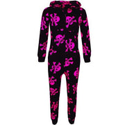 Kids Unisex Onesie Girls Boys Skull & Cross Bone Print Onesies All In One Jumpsuit PJ's New Age 5-13 Years - A2Z 4 Kids