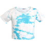 A2Z 4 Kids Girls Crop Top & Legging Blue Tie Dye Print Trendy Fashion Summer Outfit Clothing Sets New Age 5 6 7 8 9 10 11 12 13 Years