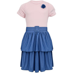 Kids Girls Summer Dress Casual Ruffle Party Dress Age 2-14