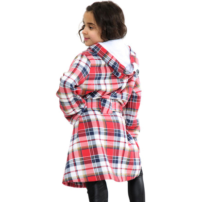 A2Z 4 Kids Parka Jacket Hooded Warm Jacket Oversized Belted Cuffs 5 -13 Years