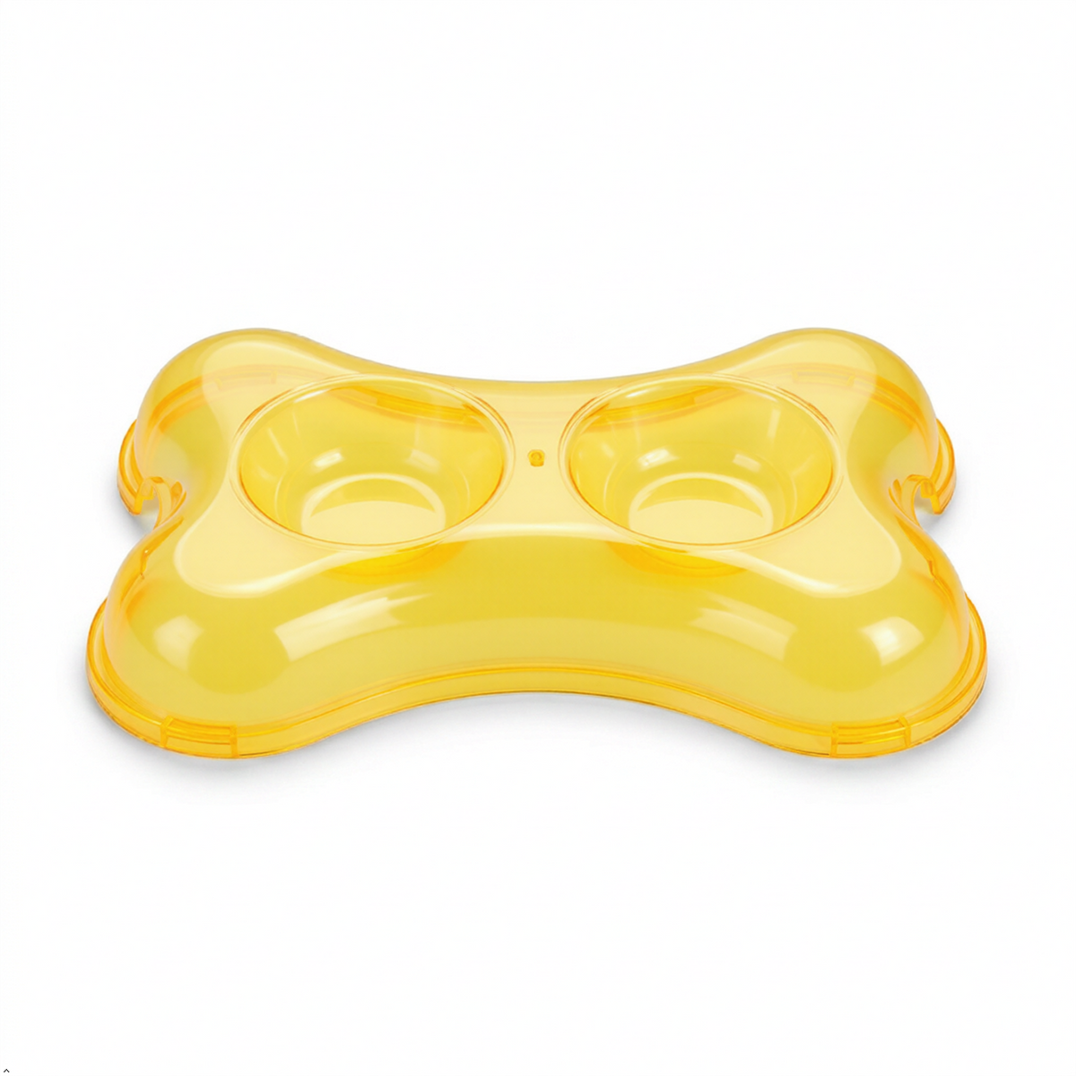 A2Z Double Pet Bowl Bone Shape Food Water Dish Twin Feeder for Cats Dogs Pack 3