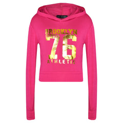 Girls Tops Kids Brooklyn 76 Hooded Crop Top & Legging Lounge Wear Set 7-13 Years