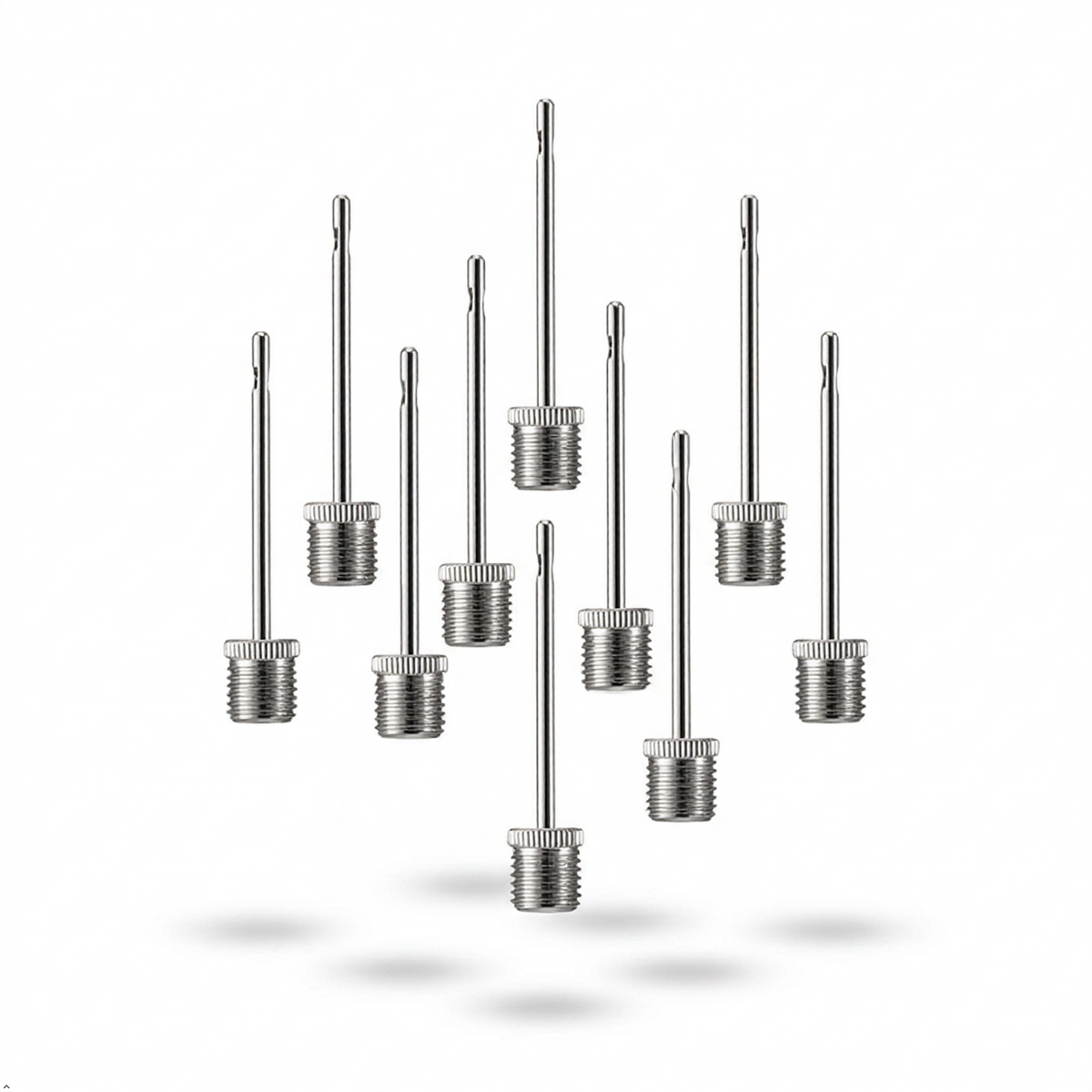 A2Z Inflating Needles 10 Pack Stainless Steel Ball Pump Needles for Football