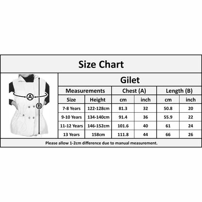 Kids Girls Sleeveless Coat Gilet Fashion Oversized Gilet Style Jacket Coat
