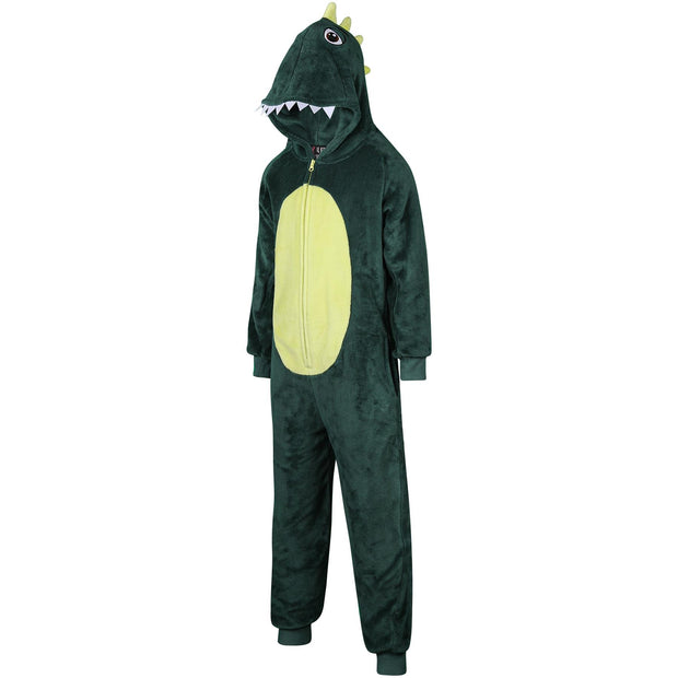 Kids Unisex Dinosaur Onesie Crocodile Face Jumpsuits Playsuit One Piece Loungesuit