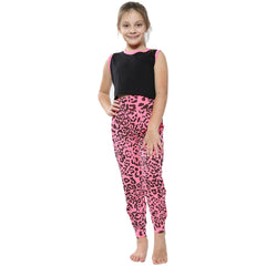 Kids Girls Ali Baba Style Leopard Harem Trouser Leggings Pants Age 5-13 Years