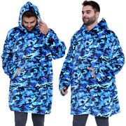 A2Z Unisex Mens Ladies Oversized Kangaroo Pocket Hooded Animal Wearable Blanket