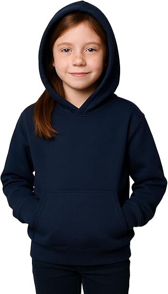 Girls Boy Plain & Tie Dye Print Sweatshirt Pullover Hooded Jumper PE School Coat