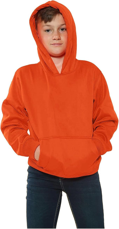 Girls Boy Plain & Tie Dye Print Sweatshirt Pullover Hooded Jumper PE School Coat