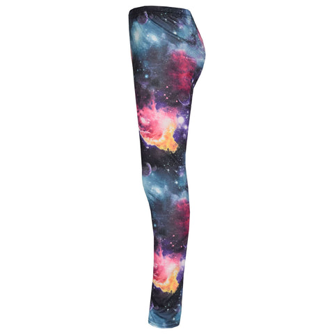 Girls Legging Kids Cosmic Print Party Dance Fashion Leggings Pants Age 7-13 Year